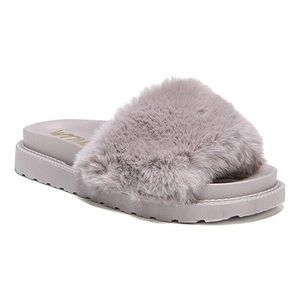 Sam Edelman Blaire Faux Fur Platform Slide Slippers Sandals